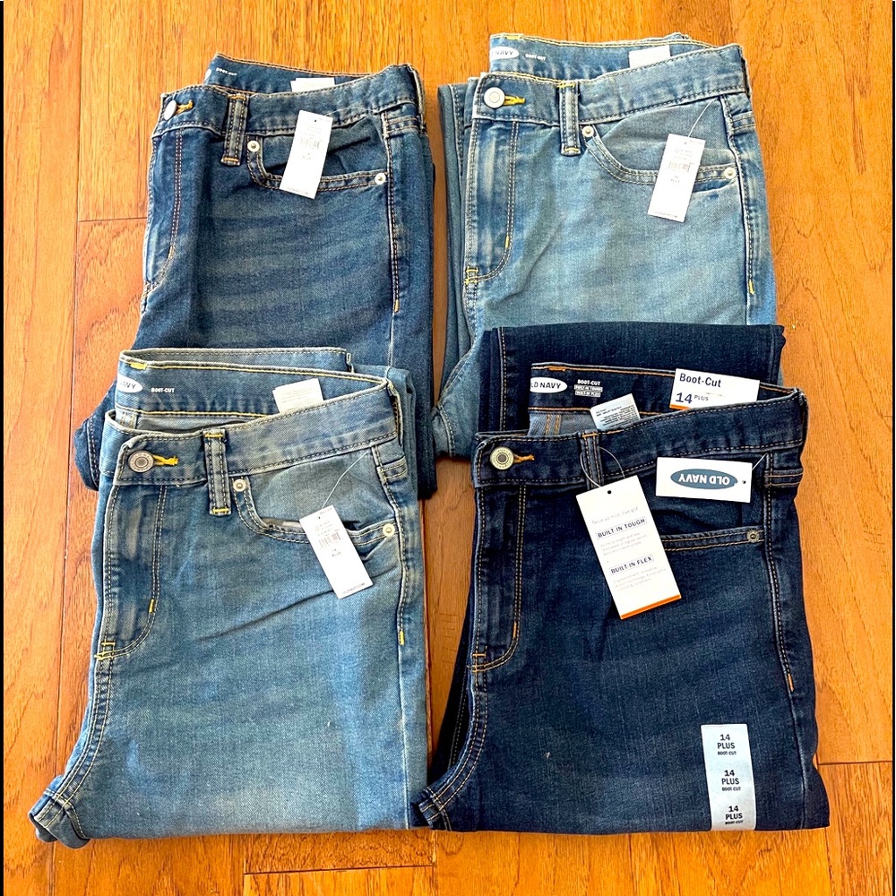 NWT Boys Old Navy bootcut jeans w/ Built-in Flex, sz 14 plus